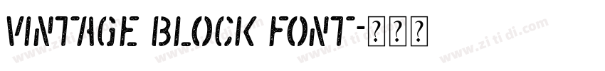 VINTAGE BLOCK FONT字体转换
